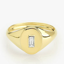 Load image into Gallery viewer, New Square Cubic Zirconia Oval Signet Ring for women Fashion Jewelry Gold Rose Gold Color Unique Female Rings Wedding Party Ring
