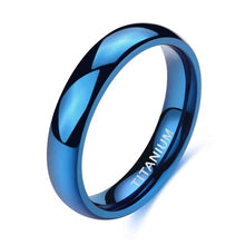 Load image into Gallery viewer, Somen Gold Rings For Women 4mm 2019 Blue Wedding Rings Ladies signet Finger Titanium Rings Size 5-12 Wholesale Dropshiping