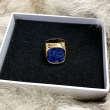Load image into Gallery viewer, Statement Geometric Hollow Chic Line Tie Ring Punk Big Gold Blue Signet Ring Women Party Jewelry Dropshipping anillos mujer