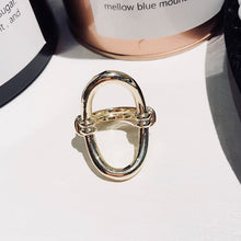 Load image into Gallery viewer, Statement Geometric Hollow Chic Line Tie Ring Punk Big Gold Blue Signet Ring Women Party Jewelry Dropshipping anillos mujer