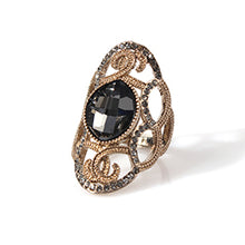 Load image into Gallery viewer, Retro Big CZ Stone Spider Signet Ring Blue Luxury Animal Wed Punk Ring For Female Cocktail Jewelry Bague Femme