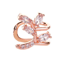 Load image into Gallery viewer, Korean Earrings Zircon Crystal Ear Clips Earrings for Women Leaf Arc Shaped Ear Bone Cuff Earring Fashion Jewelry Bijoux Femme