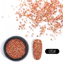 Load image into Gallery viewer, 1 Box Ab Clear Tiny Mini Nails Rhinestone Micro Diamond 3D Nail Art Glitter Rhinestones Decorations Crystal Nails Accessory NR31