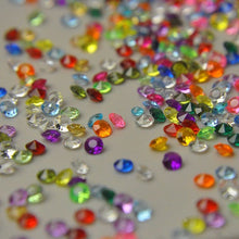 Load image into Gallery viewer, 1000pcs 4.5mm Tiny Diamond Confetti Acrylic Crystals Confetti Wedding Decoration Party DIY Decorations Crafts Embellishments