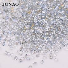 Load image into Gallery viewer, JUNAO 1.2mm Mini Gold Glass Rhinestone Glitter Micro Strass Diamond Tiny Crystal Stone Pixie Nail Art Decoration for DIY Crafts