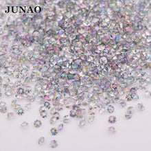 Load image into Gallery viewer, JUNAO 1.2mm Mini Gold Glass Rhinestone Glitter Micro Strass Diamond Tiny Crystal Stone Pixie Nail Art Decoration for DIY Crafts