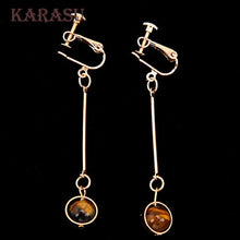 Load image into Gallery viewer, Opened Circle Ear Cuff Clips Women Big Arc Pendant Long Clip on Earrings for Women Girls Cartilage Jewelry non Without Pierced