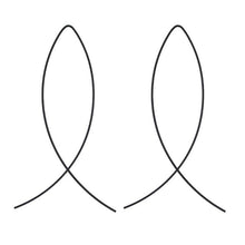 Load image into Gallery viewer, LNRRABC Europe And The United States Extremely Simple Fish Shaped Ear Line Long Copper Ear Wire Arc Geometric Earrings