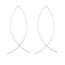 Load image into Gallery viewer, LNRRABC Europe And The United States Extremely Simple Fish Shaped Ear Line Long Copper Ear Wire Arc Geometric Earrings