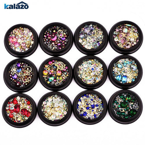1pc Mixture Style Tiny Beads Stuff DIY Craft Diamonds Colorful Nail Art Metal Rivet Resin Jewelry Fillers supplies decor